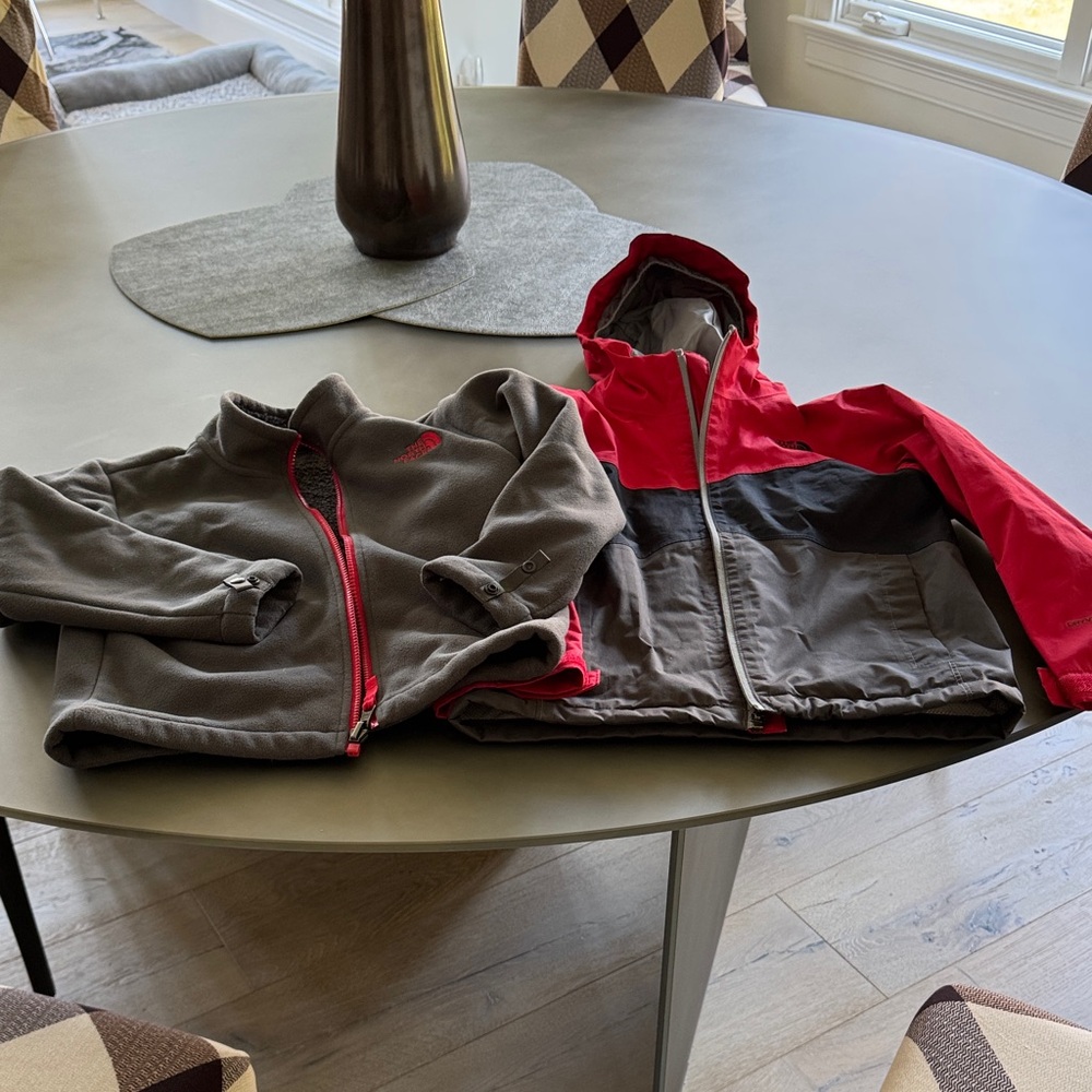 The North Face Red and Gray Jackets